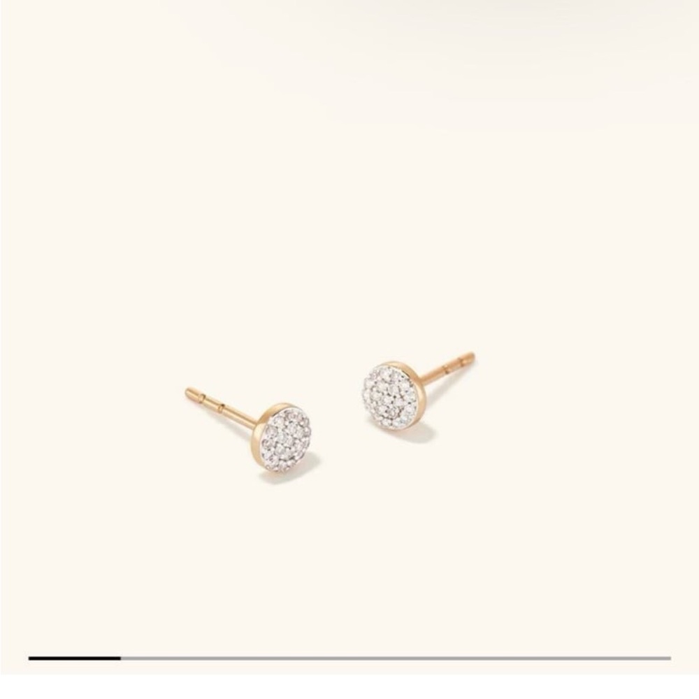 Mejuri pave diamond round studs